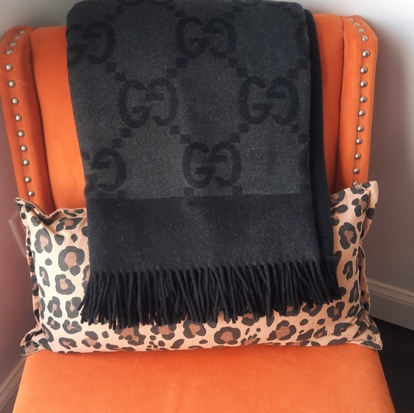 Gucci Bedding Gucci Luxury Monogram Wool Throw Blanket Poshmark